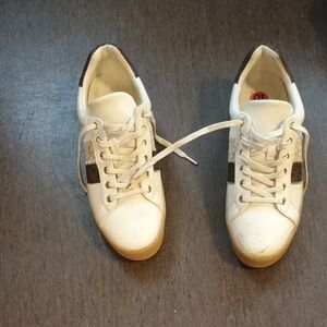 Michael Kors White and Brown Sneakers